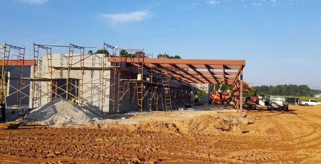 Oakwood car wash site work