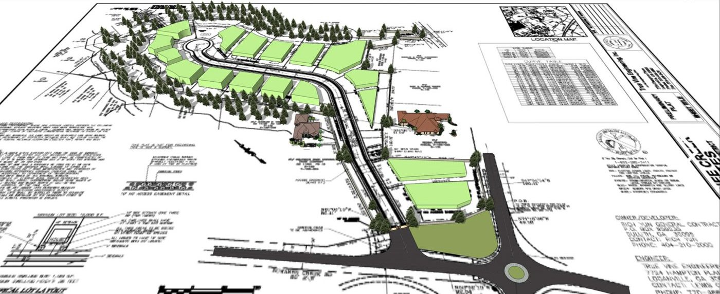 Site layout and civil planning for a development in Georgia